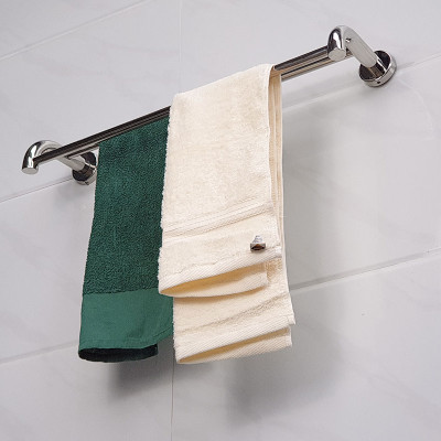 Máng treo khăn đôi cong Inox SUS 304 Eurolife EL-B3 (Trắng bạc)