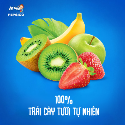 Combo 6 Gói Trái cây nghiền vị táo, chuối, dâu tây và kiwi Agusha 90g/gói dành cho bé từ 8 tháng trở lên