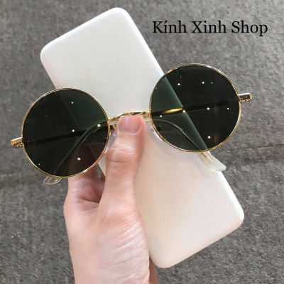 Kính Mắt Gọng Tròn Nhỏ Kim loại Bản Dày Cao Cấp Phong cách Nghệ Sĩ