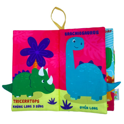Sách Vải Tương Tác Cho Bé Đoán Đuôi Con Vật - Thế Giới Khủng Long