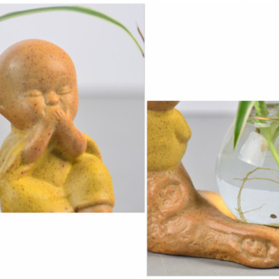 Bộ 4 tượng chú tiểu 4 không kèm lọ hoa - Hàng chính hãng