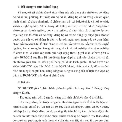 Sổ chi hoạt động công tác Đảng - bản in 2024