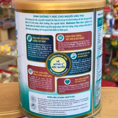 Sữa bột Nutricare Fine giúp tăng cường miễn dịch cho bệnh nhân ung thư (900g)