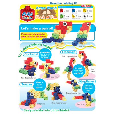 Bộ đồ chơi lắp ghép Artec Thế giới - Các loài chim