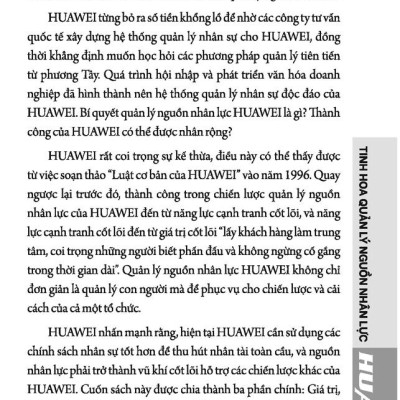 Sách - Tinh Hoa Quản Lý Nguồn Nhân Lực Huawei
