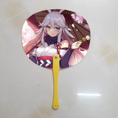 Qụat cầm tay in ảnh 2 mặt khác nhau Honkai Impact 3