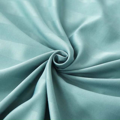 Bộ Ga Gối Cotton Kẻ 3F Lidaco Chuyên Dụng Cho Homestay, Khách Sạn - Xanh Ngọc