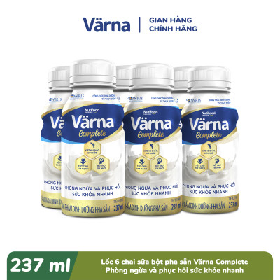 Thùng Sữa Bột Pha Sẵn Varna Complete (24 Chai x 237ml) - Hỗ Trợ Phòng Ngừa & Phục hồi Sức Khỏe