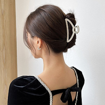 Kẹp tóc ngọc trai đính đá xịn sò mẫu mới size lớn