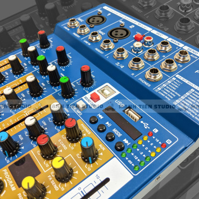 Bàn trộn Mixer Yamaha F4 Pro - Tích hợp vang số 16 chế độ vang - Chuyển đổi thành soundcard livestream dễ dàng, thu âm, karaoke online chuyên nghiệp - Có Bluetooth, ghi âm USB - Kết hợp được với mọi loa kéo, amply, dàn karaoke gia đình - Hàng nhập khẩu