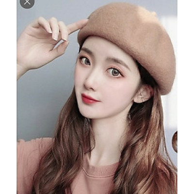 Nón bere mũ beret nữ len thời trang Hàn Quốc dona21120704