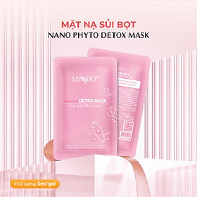 Mặt nạ sủi bọt thải độc Sennio Nano Phyto Detox Mask dưỡng ẩm trắng da gói 5ml SNO 808-48