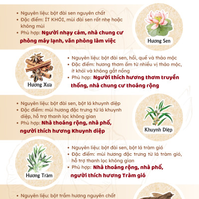 Nhang sạch Liên Tâm 29cm Hộp 50 cây - Ít khói, nhang sen 100% từ thiên nhiên, trầm hương nguyên chất, khuynh diệp, sả chanh