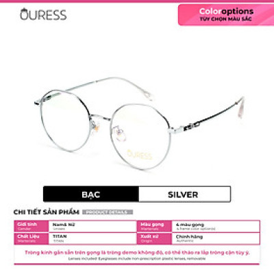Gọng kính cận H0011 và 5201321 chất liệu titan thời trang mắt kính OURESS nam nữ siêu nhẹ siêu bền