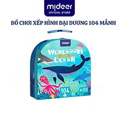 Đồ Chơi Xếp Hình Đại Dương 104 Mảnh Wonderful Ocean Mideer Vali Gift Box Puzzle