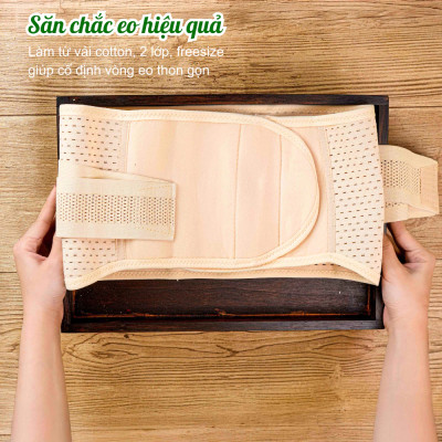 Bộ giảm eo sau sinh dưới 3 tháng Wonmom ( 1 Cốt gừng hạ thổ + 1 Gen nịt bụng )