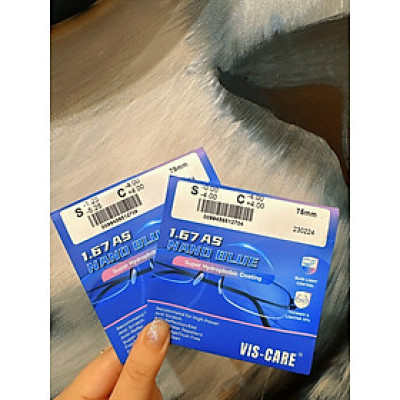 Tròng kính siêu mỏng 1.67 cận/viễn/loạn chống ánh sáng xanh phủ nano thời trang OURESS