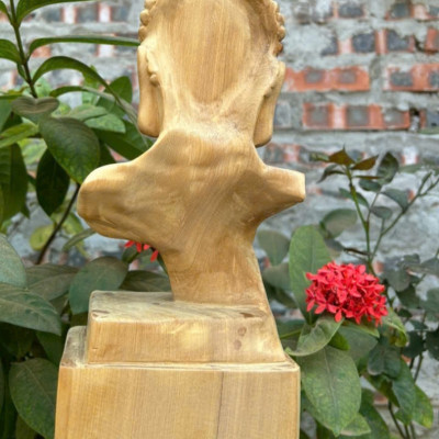 Tượng lời phật dậy bằng gỗ ngọc am thơm nức kt cao 30x12x8cm