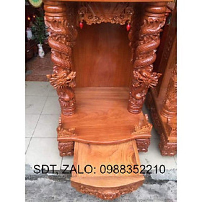 Bàn Thờ Thần Tài Ông Địa VIP Gỗ Gõ Đỏ 68-108cm...