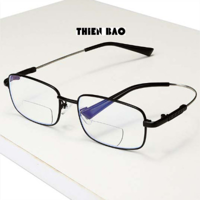 Kính lão thị, viễn thị HAI TRÒNG nhìn Xa - gần TIỆN LỢI cực đẹp KV22 gọng titan Dẻo cực bền toàn viền cao cấp Loại I ( Xa 0 gần có độ)