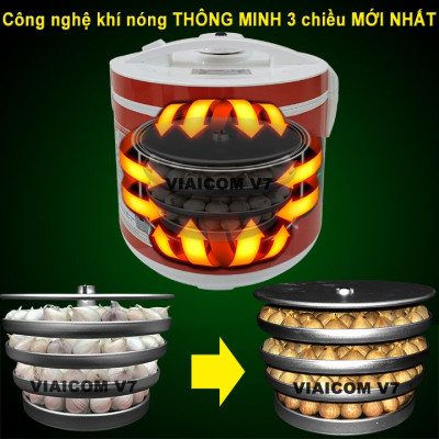Máy làm tỏi đen VIAICOM V7 Đỏ - Công nghệ Nhật Bản - Hàng chính hãng