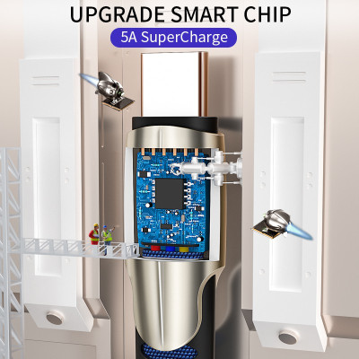 Dây cáp sạc siêu nhanh 5A kết nối cổng Micro USB/Type-C /Light ning IOS tùy chọn cho iPhone IOS Android - miếng lót chuột