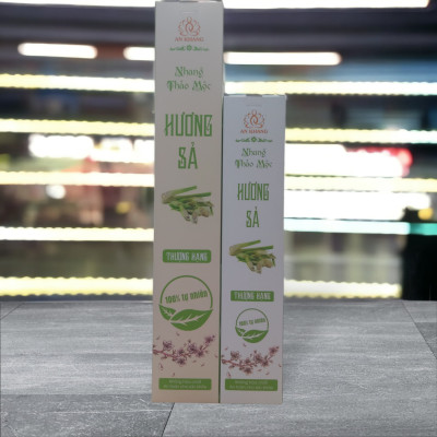 Hộp 100 nén hương Sả dài 38cm -Không sử dụng hóa chất, ít khói, mùi hương dịu nhẹ