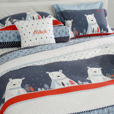 Bộ ga chun chần Everon EPM22074 ( 01 ga chun chần + 02 vỏ gối 45cmx65cm )