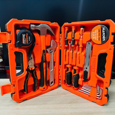 Bộ Dụng Cụ Sửa Chữa Đa Năng 18 Món – Có Búa, Kìm, Tua Vít, Thước, Dao, Mỏ Lết, Lục Giác, Băng Keo