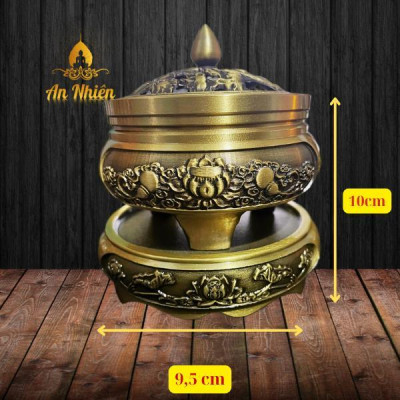 Lư Xông Trầm Hương PHƯƠNG BẢO ÂN - Đỉnh Đốt Nhang - Đồ Thờ Cúng Lư Hợp Kim Đồng thánh  hoả Dầu Thơm Phòng Dầu Thơm trung  trầm Nước Hoa tượng  gỗ