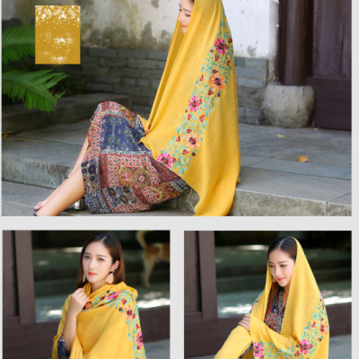 Khăn choàng thêu đa năng phong các vintage dễ thương SKC52