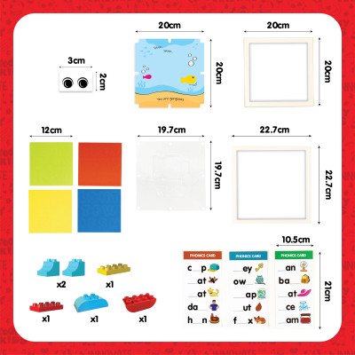 Đồ Chơi Bộ Lắp Ráp Khung Tranh Cá TOONYKIDS - Đồ Chơi Thông Minh Cho Bé - Creative Picture Farme TN00522 [Tặng Kèm Sticker]
