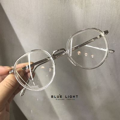 Kính Giả Cận, Gọng Kính Cận Nam Nữ Mắt Tròn Viền Trong Suốt, Đen Không Độ Hàn Quốc - BLUE LIGHT SHOP