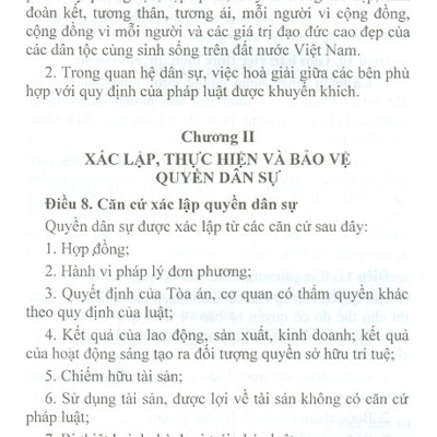 Bộ Luật Dân Sự Nước Cộng Hòa Xã Hội Chủ Nghĩa Việt Nam (Có Hiệu Lực Thi Hành Từ Ngày 01/01/2017)