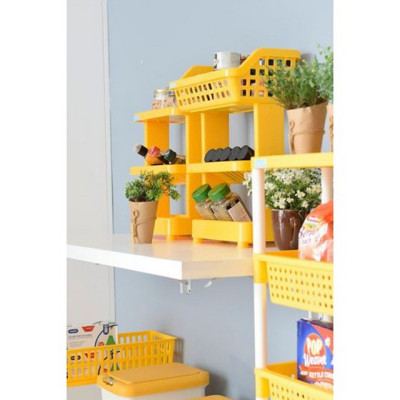 Kệ Đa Năng 3 Tầng Bằng Nhựa Cao Cấp Nachi Plus Inochi Nhật Bản - Dùng Trong Nhà Bếp, Phòng Tắm, Phòng Ngủ (298 x 190 x 376 mm)