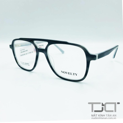 GỌNG KÍNH CẬN PHOM VUÔNG 2 CẦU UNISEX THỜI TRANG, CHÍNH HÃNG NOVELTY N22018