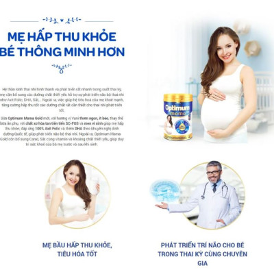 BỘ 2 LON SỮA BỘT VINAMILK OPTIMUM MAMA GOLD- HỘP THIẾC 400G