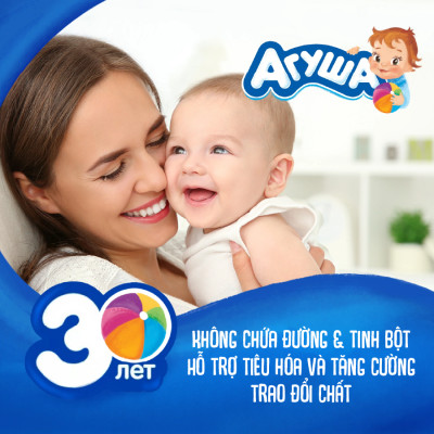 Combo 6 Gói Trái cây nghiền vị táo, chuối, dâu tây và kiwi Agusha 90g/gói dành cho bé từ 8 tháng trở lên