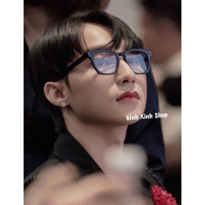 Kính gọng Mắt vuông  basic nhựa bản dày cao cấp (ĐEN)