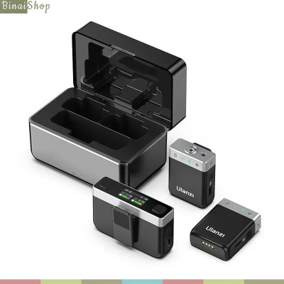 Ulanzi AM18 - Micro Cài Áo Không Dây Kênh Đôi Cho Máy Ảnh, Điện Thoại, Bộ Nhớ Trong 8GB, Thời Lượng Pin 20 Giờ - Hàng chính hãng