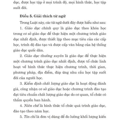 Luật giáo dục năm 2019 - bản in 2024