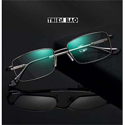 Kính viễn thị, kính lão thị trung niên toàn viền nhẹ bền KV60Đ tròng Nhật  titanium siêu dẻo Nam nữ