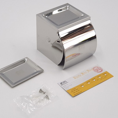 Hộp đựng giấy vệ sinh Inox SUS 304 kèm gạt tàn thuốc Eurolife EL-P06-4 (Trắng bạc)