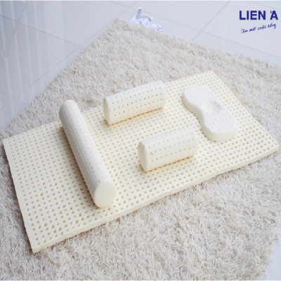 Combo Gối Nệm Cao Su Em Bé Liên Á Bambino- cao 5cm - Cao Su Thiên Nhiên 100%