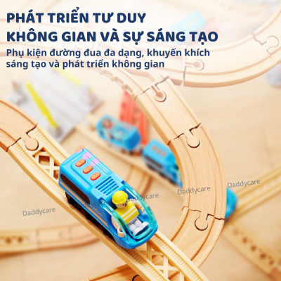 Bộ lắp ráp mô hình, khối xây dựng đường tàu hỏa Mideer Train Track Building Blocks - Urban Adventure