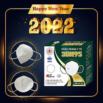 Khẩu trang y tế 4 lớp Khánh An 3DN95 kháng khuẩn màng lọc đặc biệt giúp ngăn cản 95% bụi mịn và lọc khuẩn trên 98%