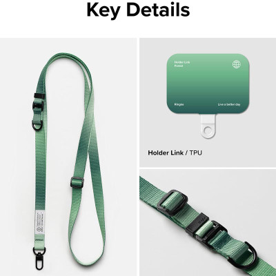 Dây đeo cho điện thoại RINGKE Holder Link & Snap Hook Lanyard Strap - Hàng Chính Hãng