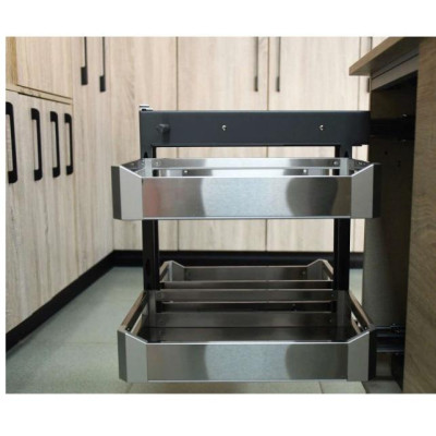  Kệ góc liên hoàn bằng Inox (dạng hộp mở trái/phải Gerari)