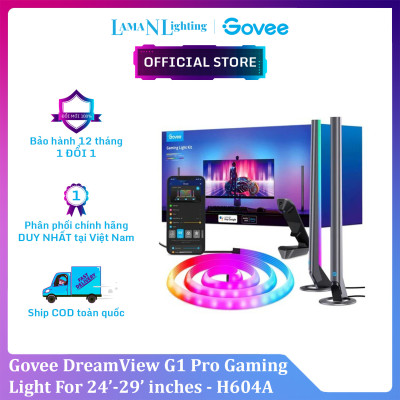 Bộ Dây Đèn LED mở rộng màn hình máy tính và Thanh đèn led RGBIC Govee DreamView G1 Pro Gaming Light H604A (24-32")