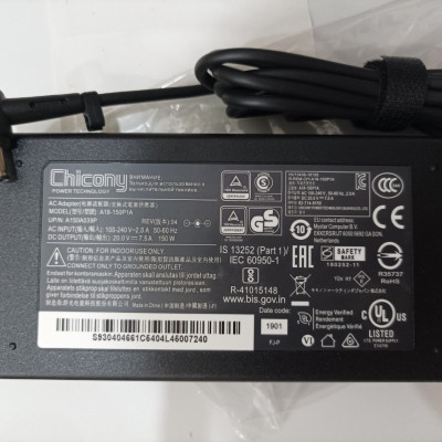 Sạc dành cho Laptop MSI Pulse GL76 11UDK A18-150P1A Chicony 150W 20V 7.5A AC/DC Adapter hàng nhập khẩu